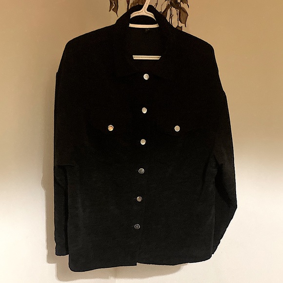 SHEIN Flap Pocket front Cord Coat - Picture 7 of 9